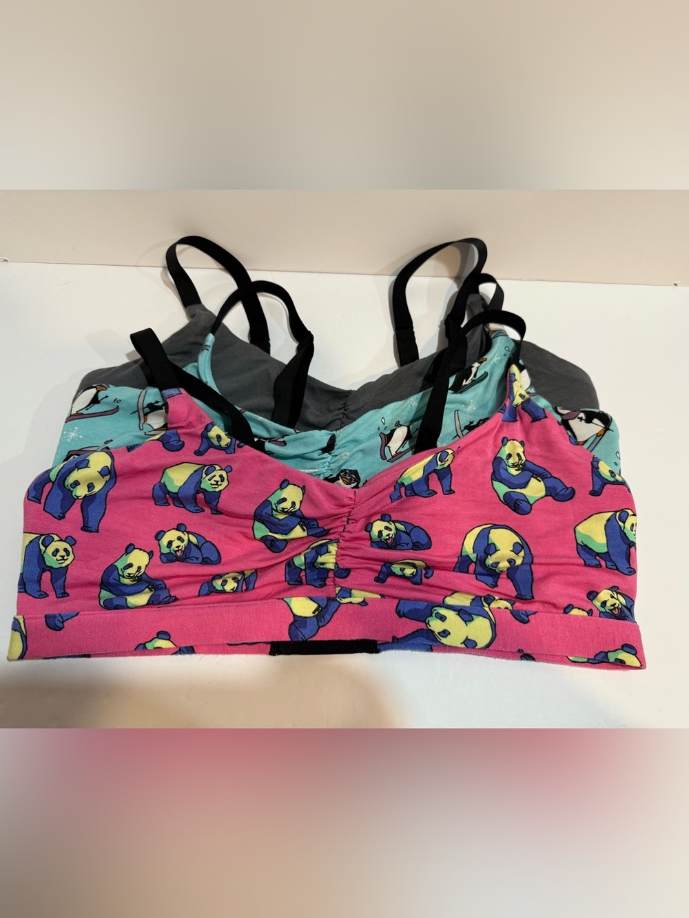 MeUndies FeelFree Ruched Bralette Lot, very soft!